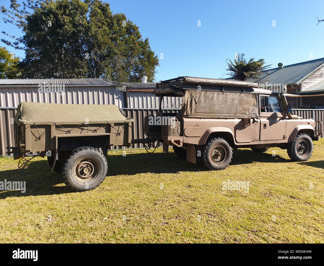 Land Rover Perentie with No. 5 Trailer Stock Photo