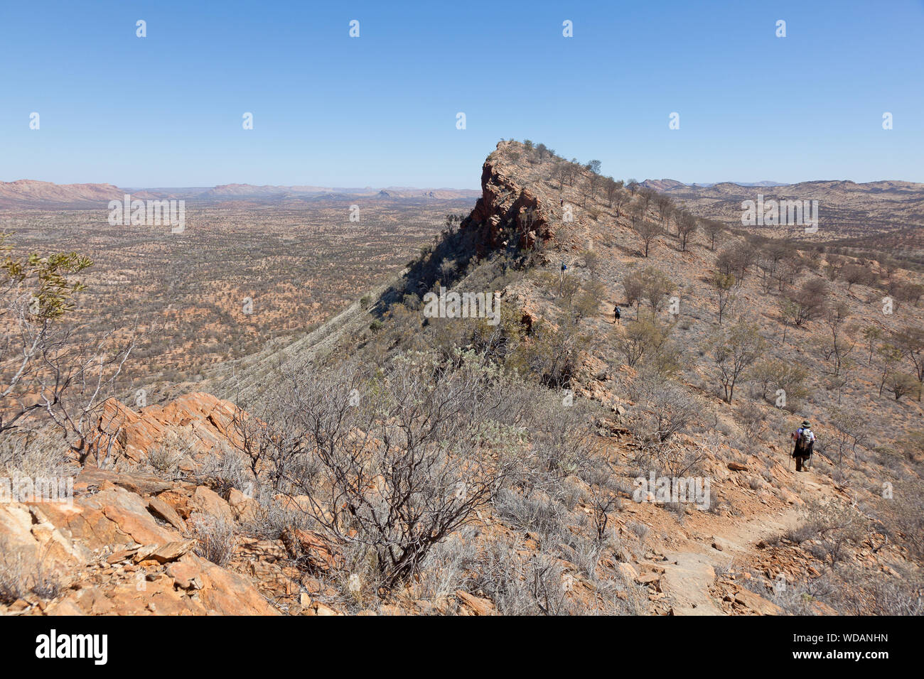 View from Euro Ridge, Larapinta Trail, West McDonnell Ranges, Northern Territory, Australia Stock Photo