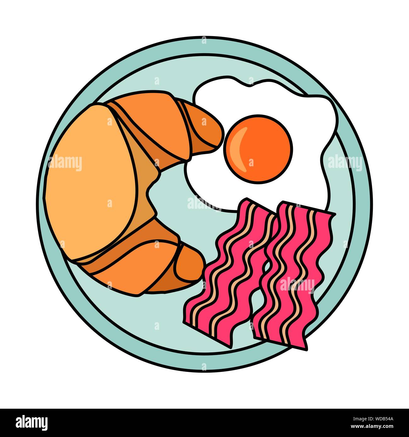 Breakfast egg and bread vector design Stock Vector Image & Art Alamy