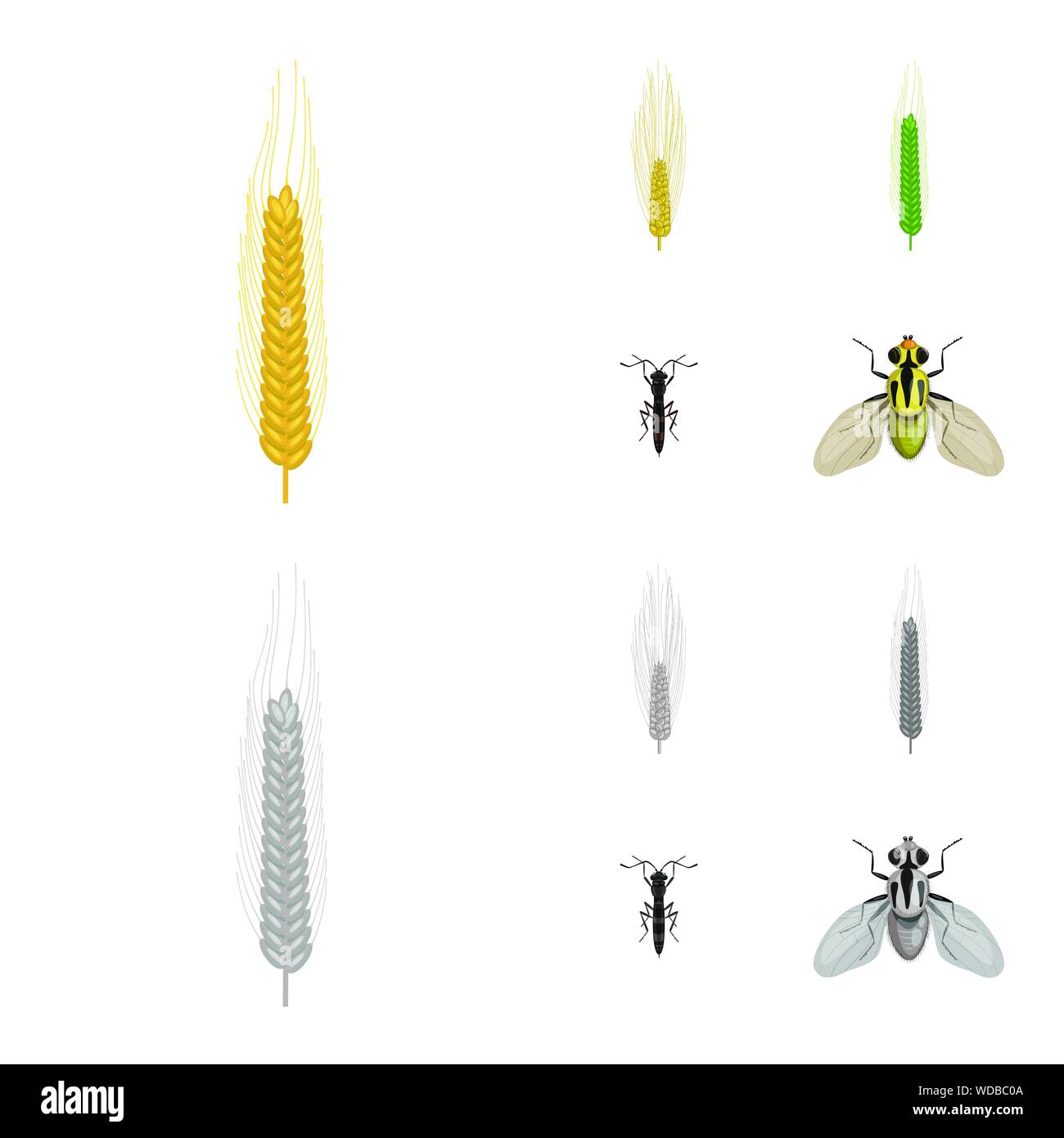 Vector design of agriculture and farming icon. Collection of ...