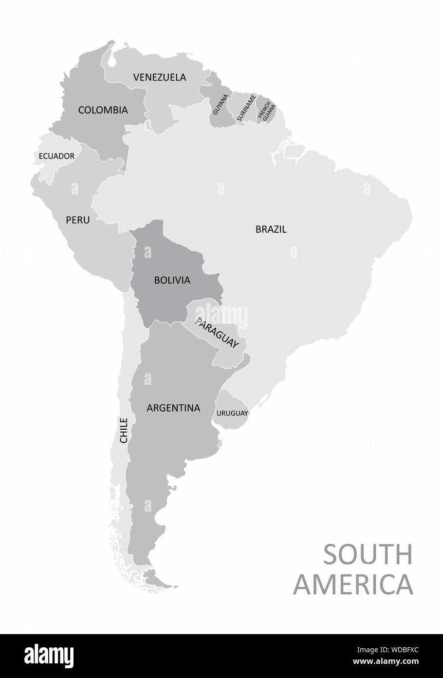 South America map Stock Vector