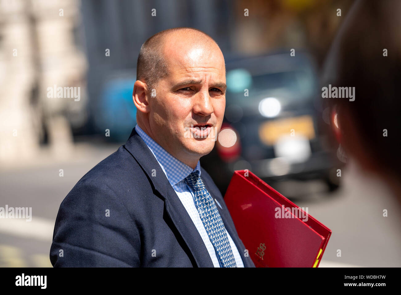 London 29th August 2019 Jake Berry MP, Northern Powerhouse Minister, leaves a Brexit meeting at the Cabient office Credit: Ian Davidson/Alamy Live News Stock Photo