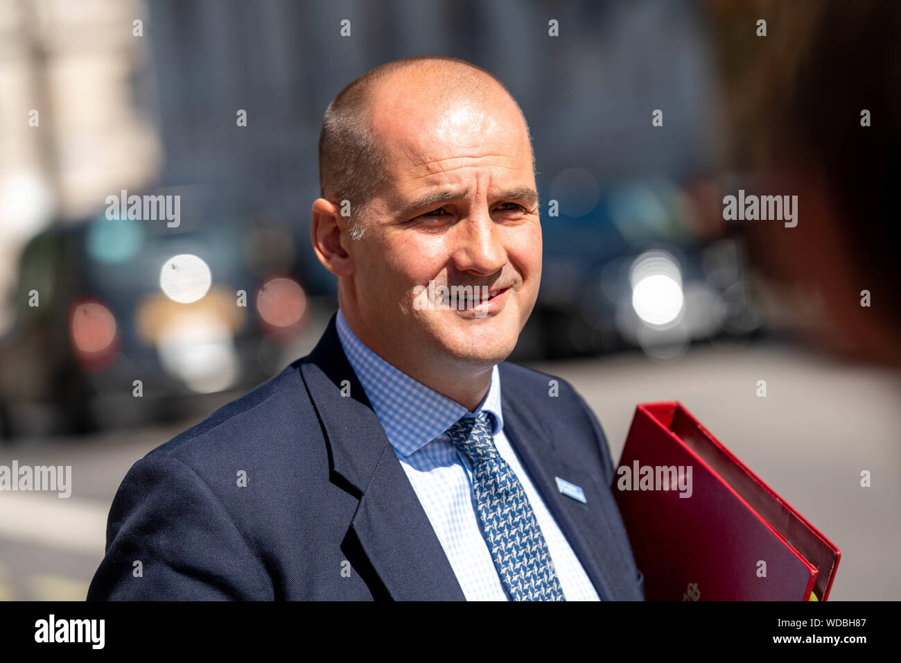 London 29th August 2019 Jake Berry, Northern Powerhouse minister leaves the cabient office after a Brexit meeting Credit: Ian Davidson/Alamy Live News Stock Photo