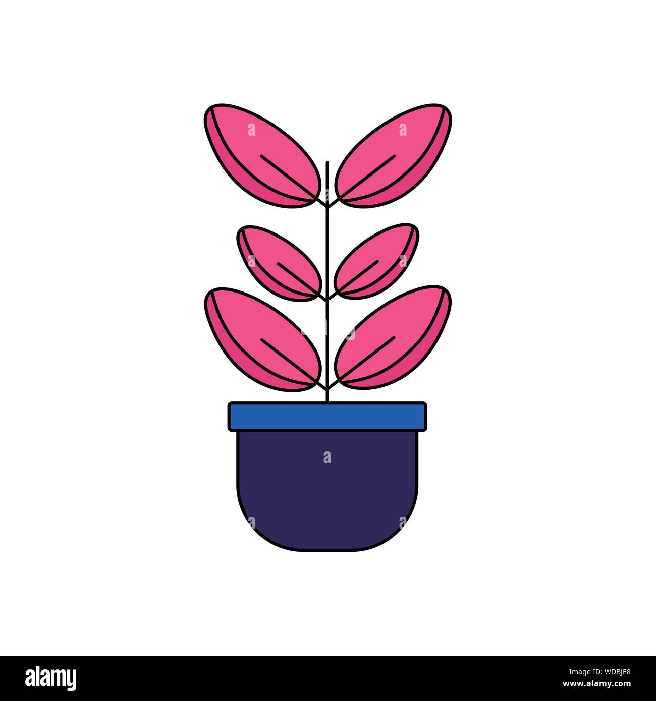 Isolated plant with leaves design Stock Vector Image & Art - Alamy
