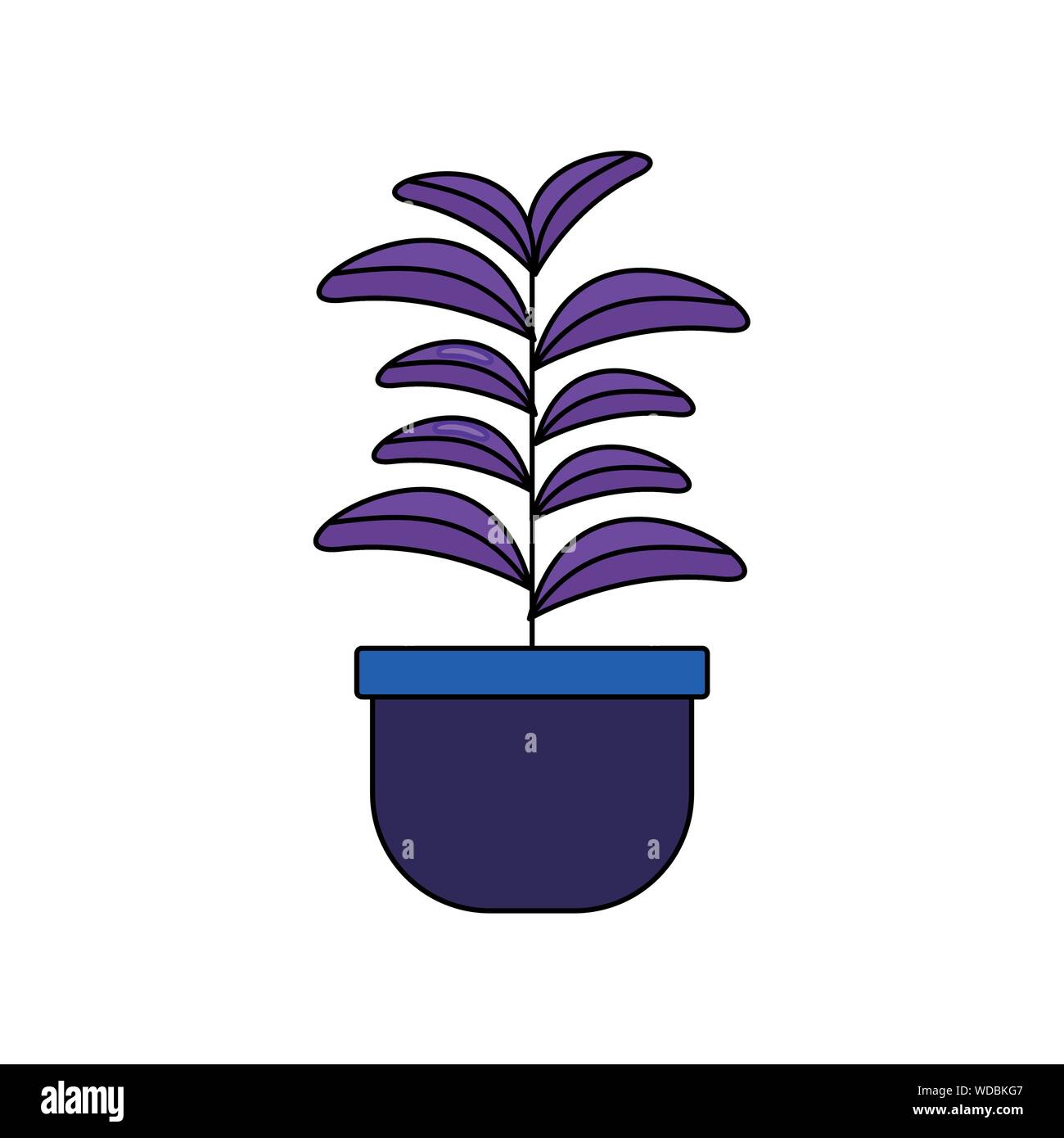 Isolated plant with leaves design Stock Vector Image & Art - Alamy