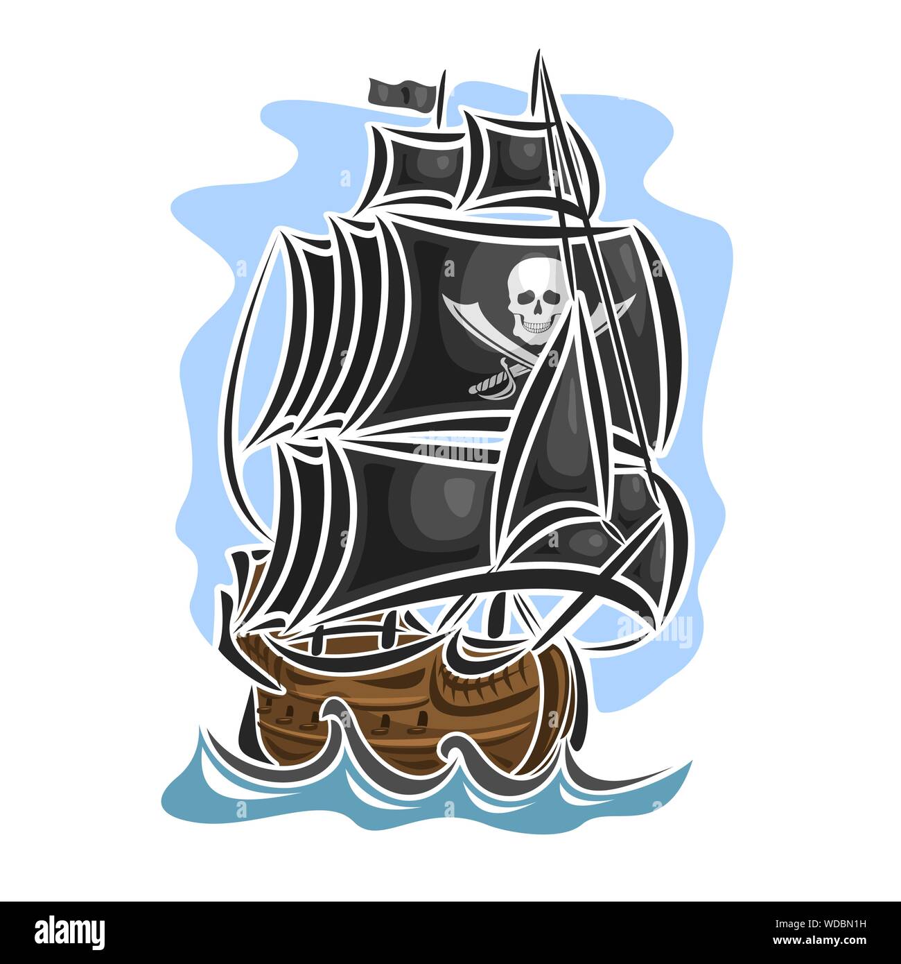 Pirate Ship Front Stock Illustrations – 298 Pirate Ship Front