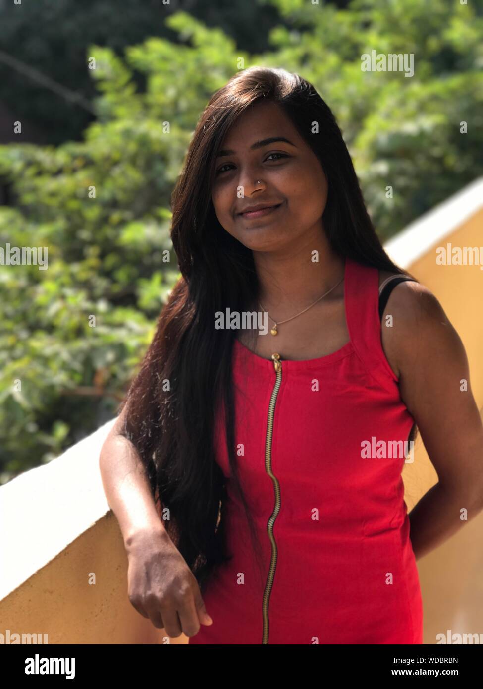 Indian woman balcony hi-res stock photography and images - Alamy
