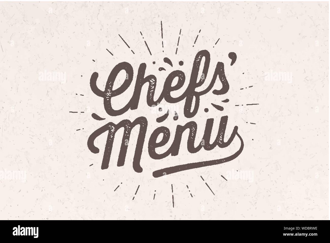 Chefs Menu, Lettering. Wall decor, poster, sign, quote Stock Vector ...