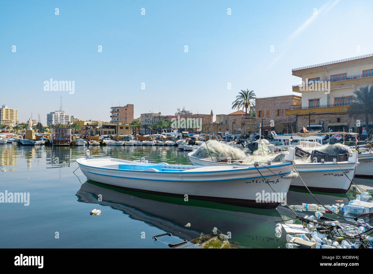 Byblos harbour in Byblos Lebanon 5 Fenruary 2018 Stock Photo
