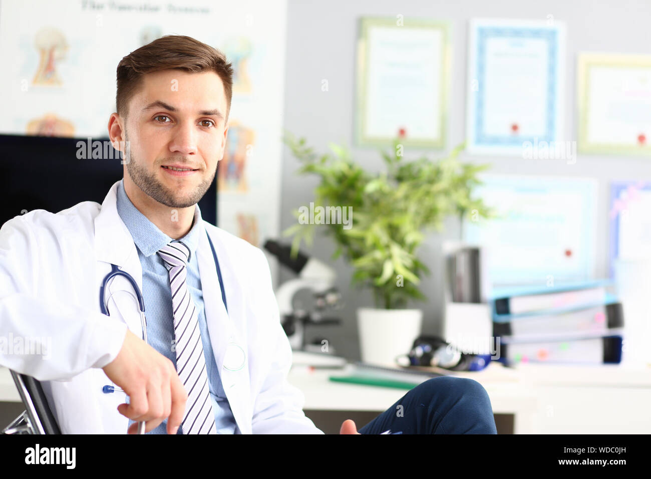 Smiling male in hospital Stock Photo