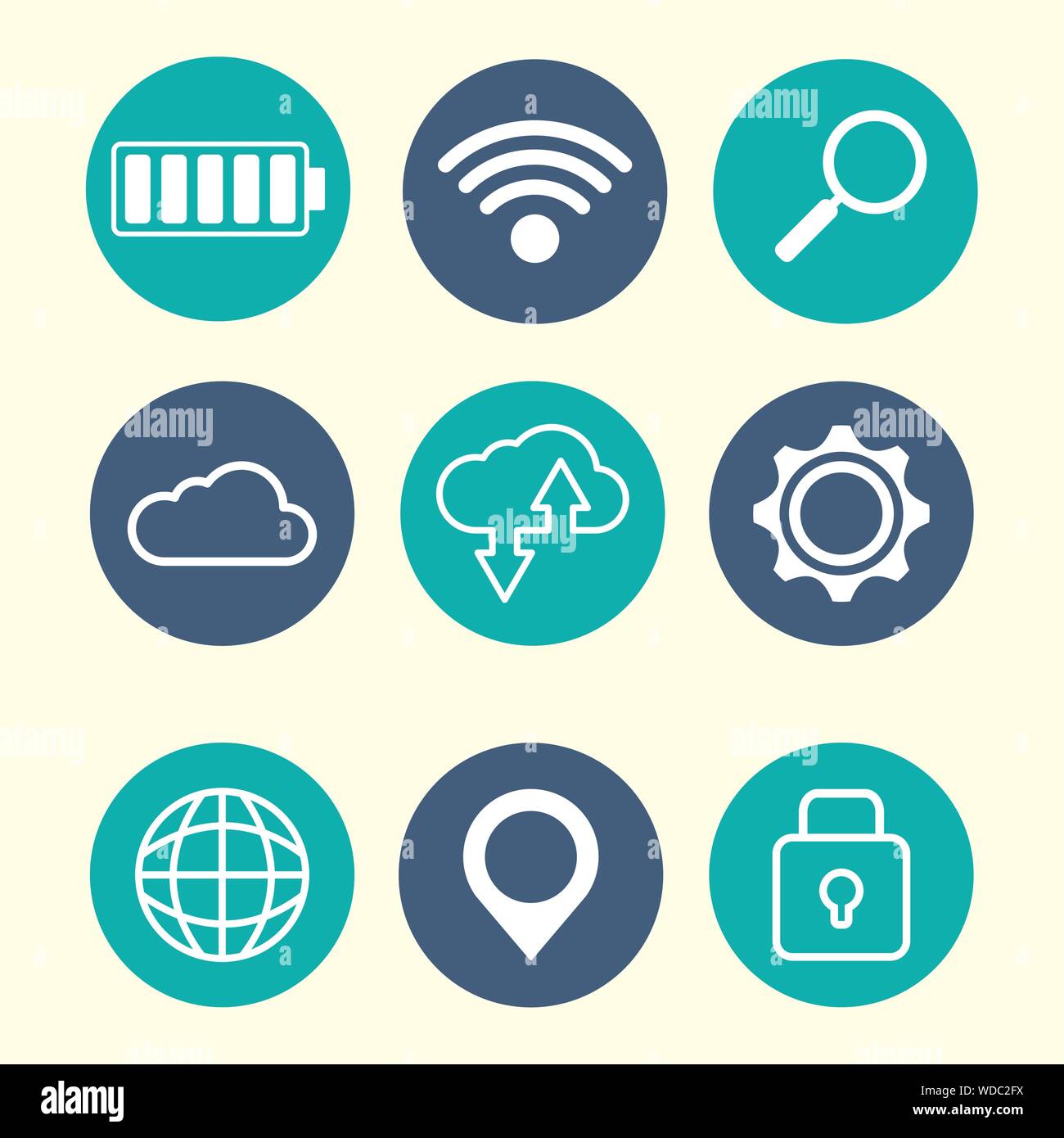 flat design gadgets technology icons Stock Vector Image & Art - Alamy