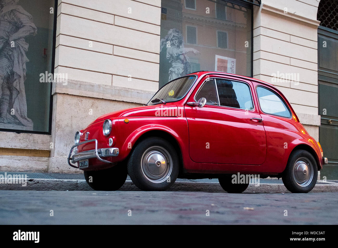Vintage Fiat 500 in Rome Stock Photo