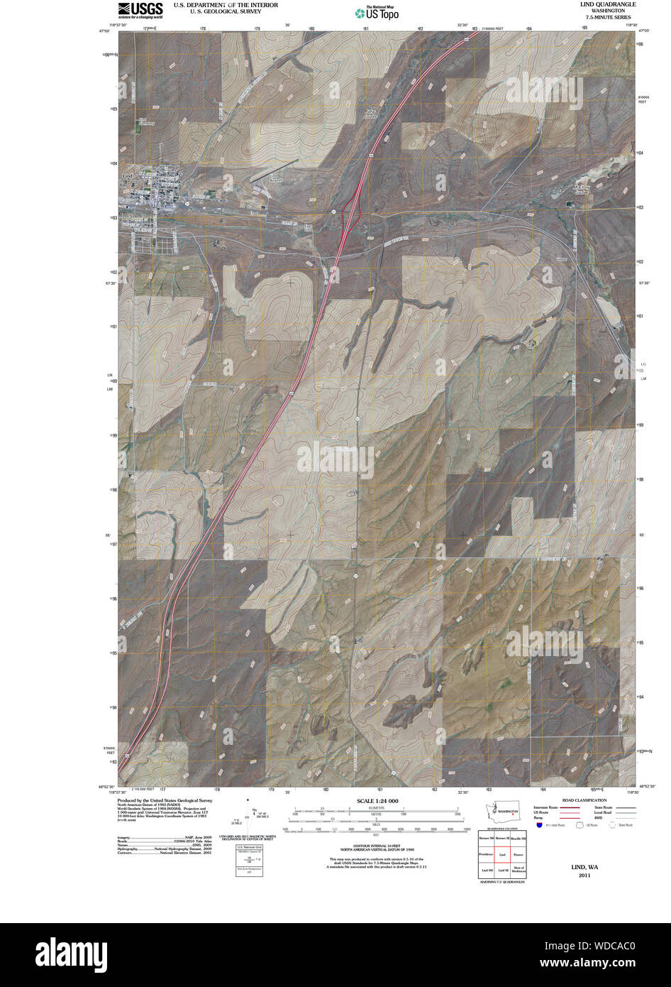 Lind washington state map Cut Out Stock Images & Pictures Alamy