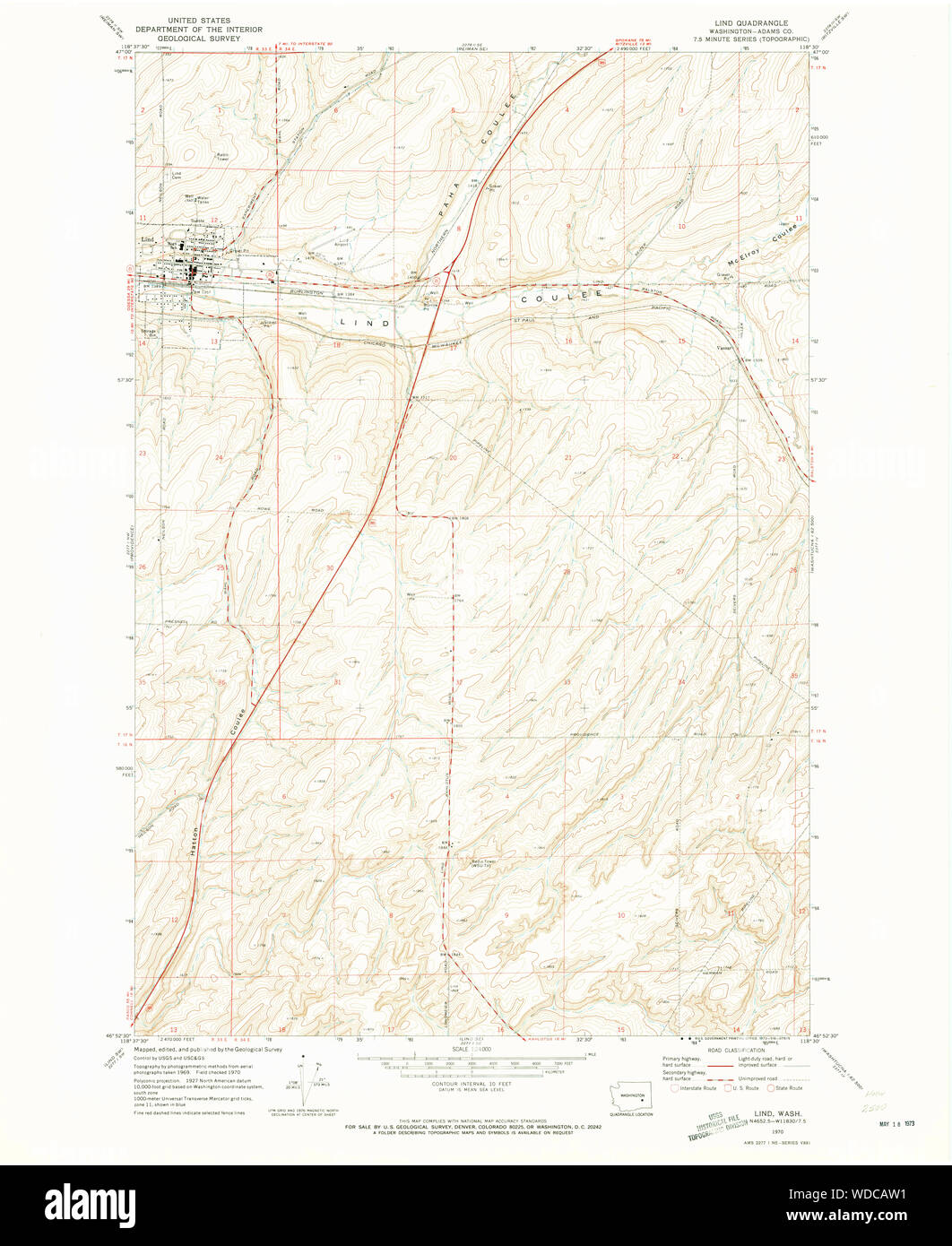 Map of lind washington hires stock photography and images Alamy