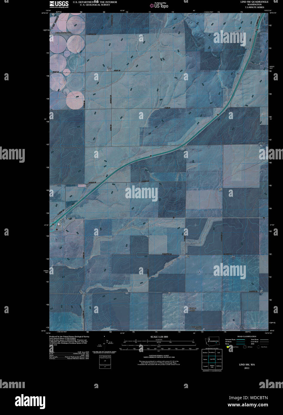 Map of lind washington hires stock photography and images Alamy