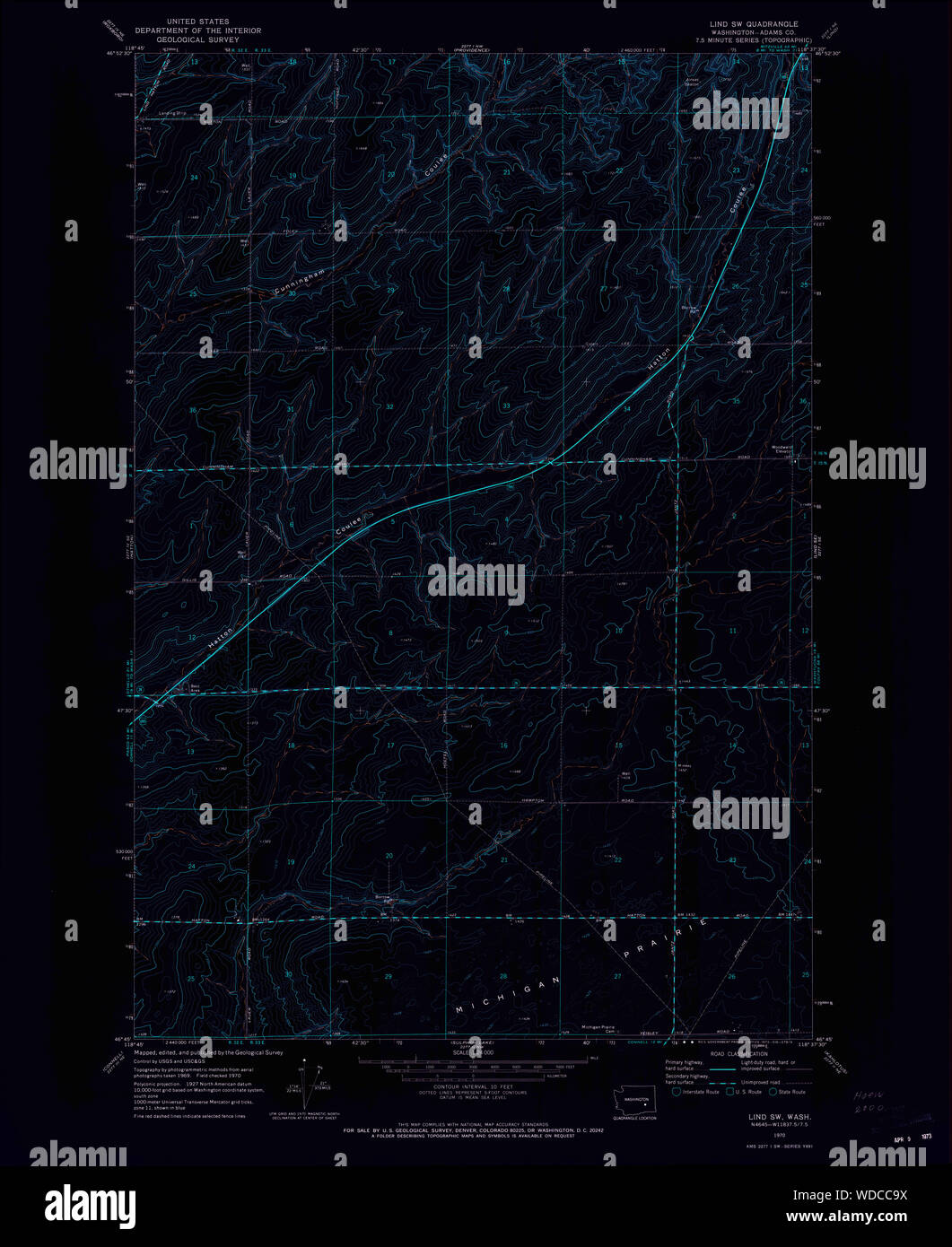 Map of lind washington hires stock photography and images Alamy