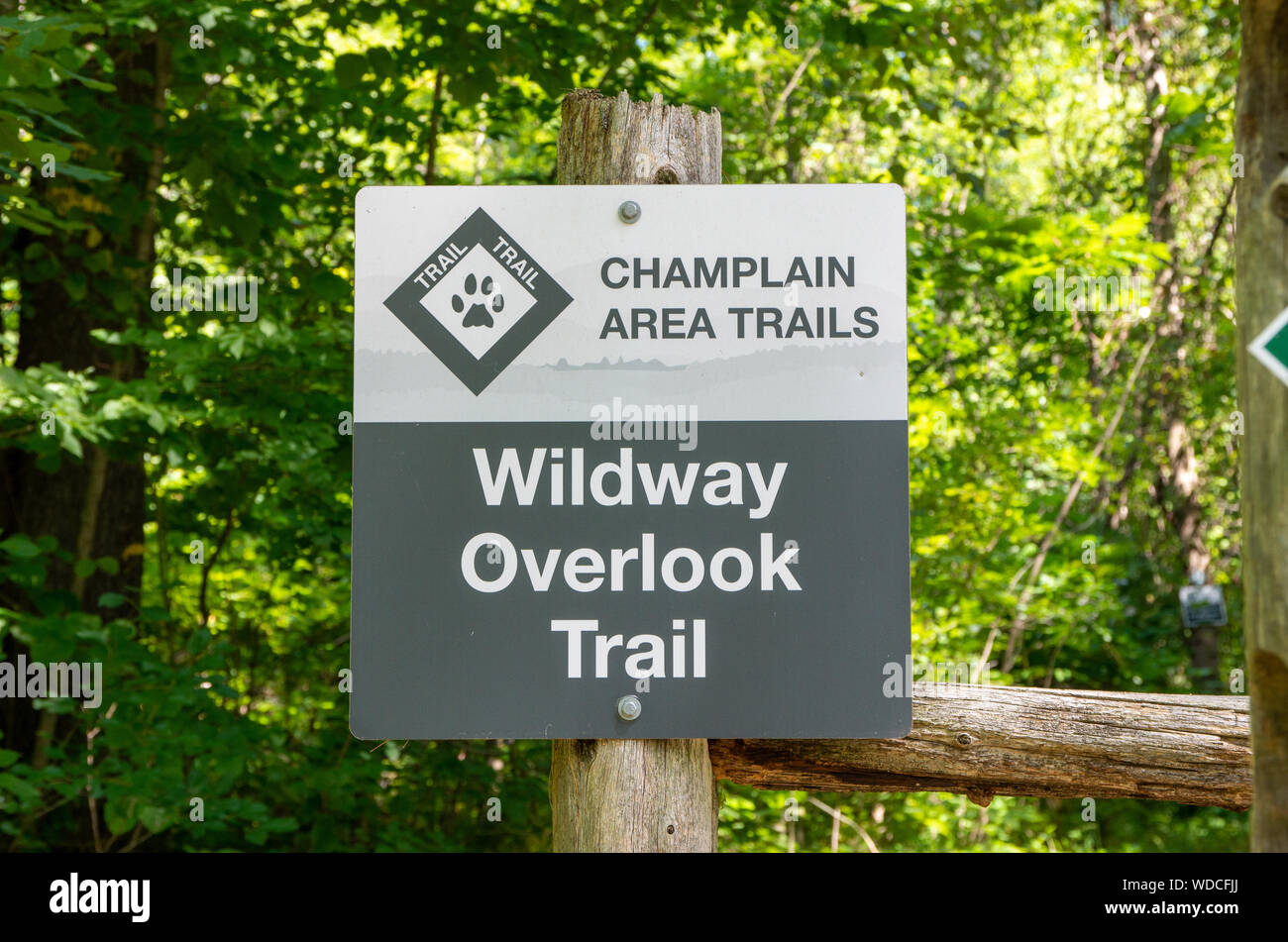 hiking trail signs Stock Photo