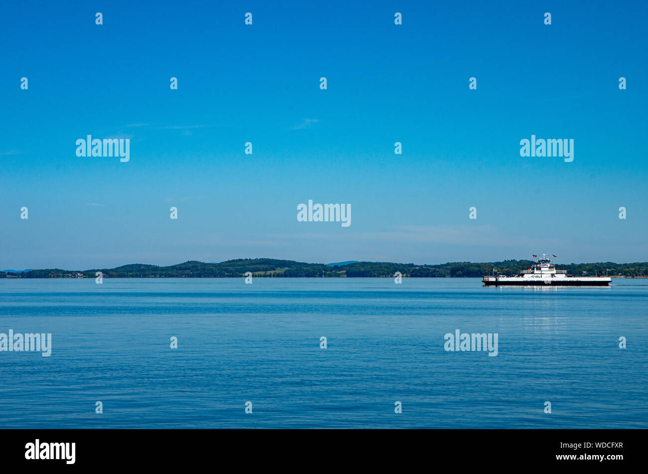 Ferry on Lake Champlain Stock Photo