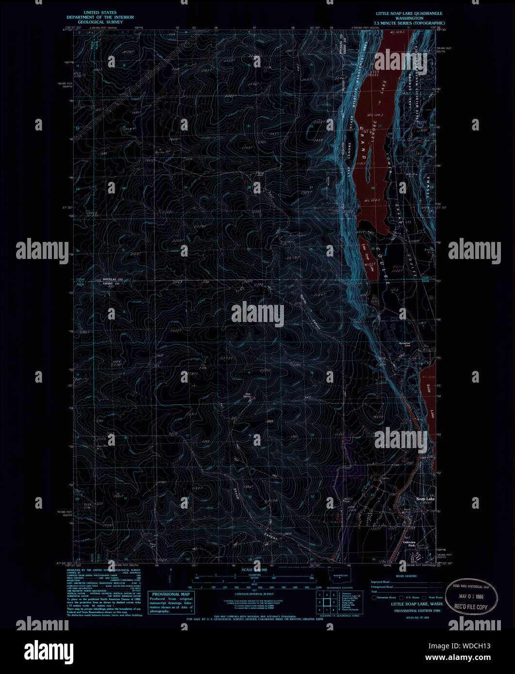 Soap lake washington map hires stock photography and images Alamy