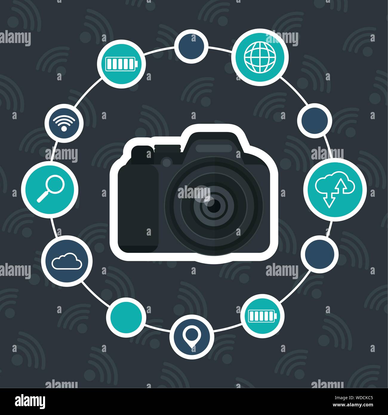 Modern wireless technologies, smart devices. Different electronic gadgets  for communication playing music photo and other functions Stock Vector  Image & Art - Alamy