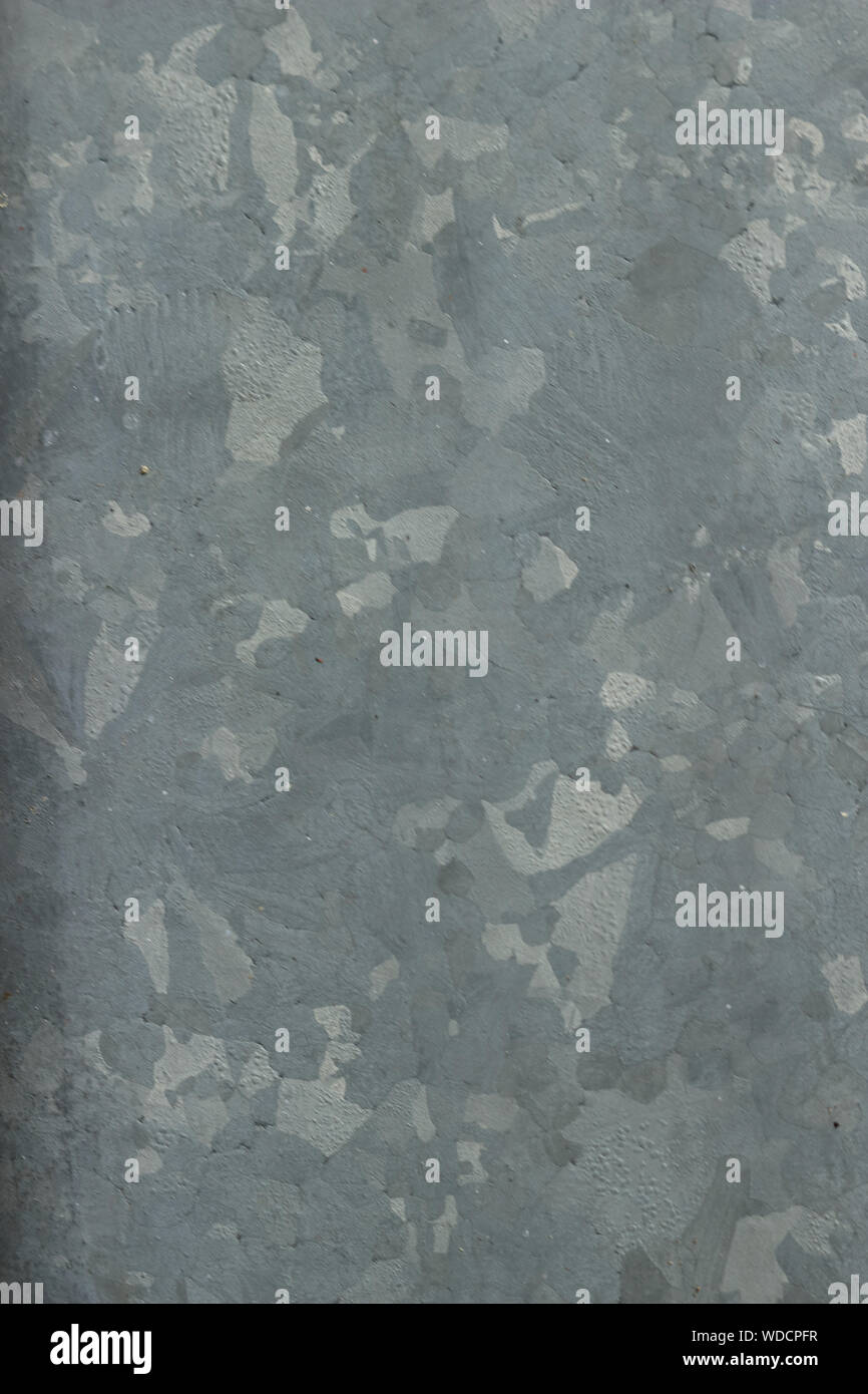 The unique, irregular patterns formed by the galvanizing process. Stock Photo