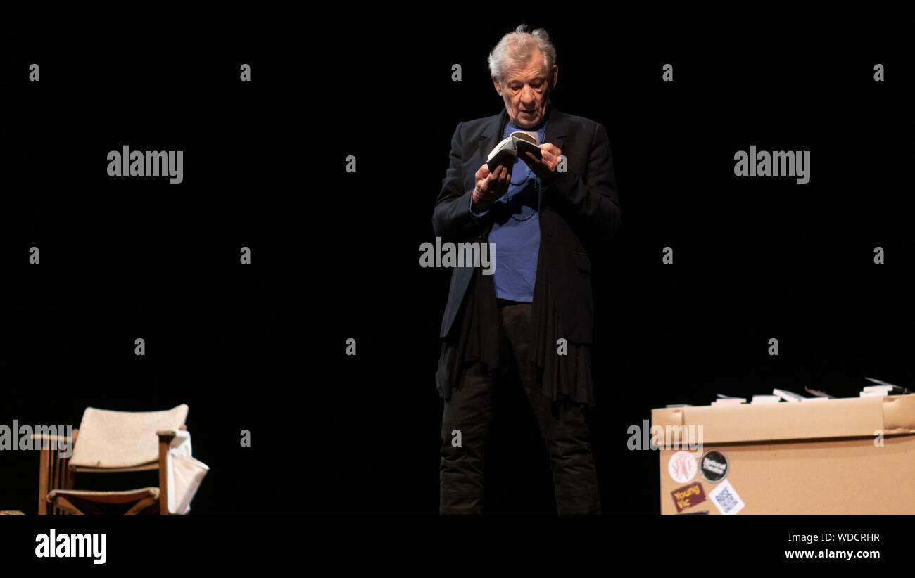 Ian McKellen performing as part of his 80th Birthday show in Richmond