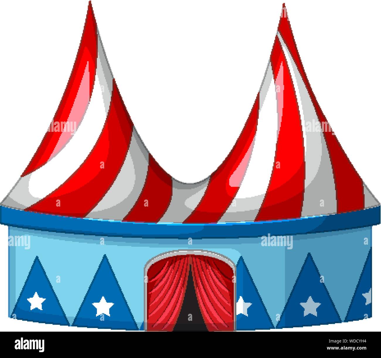 Circus tent in blue and red illustration Stock Vector Image & Art - Alamy