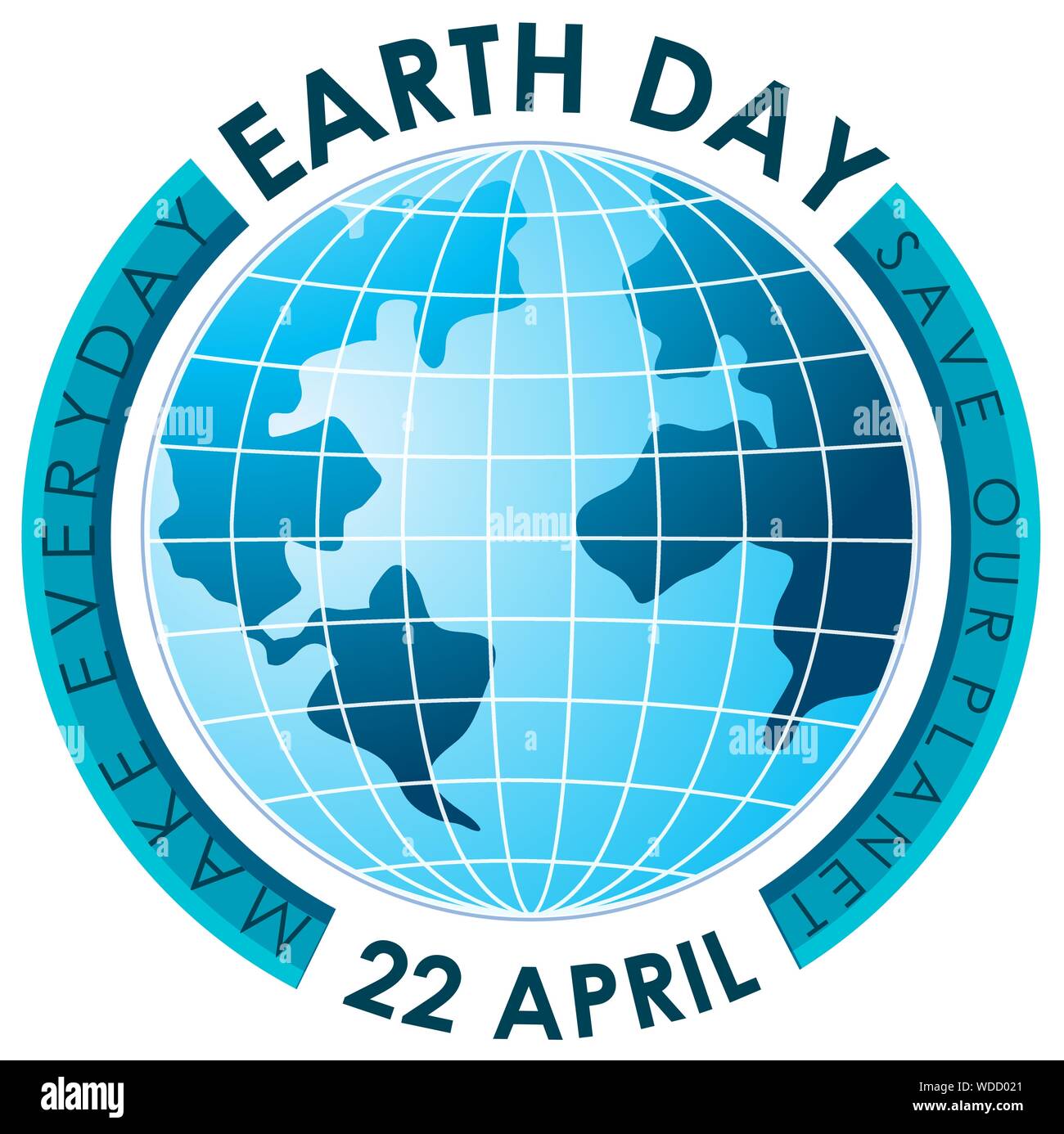 Blue make everyday, earth day poster illustration Stock Vector Image ...