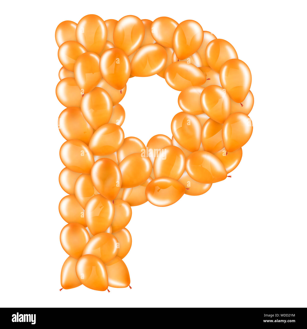 orange letter balloons