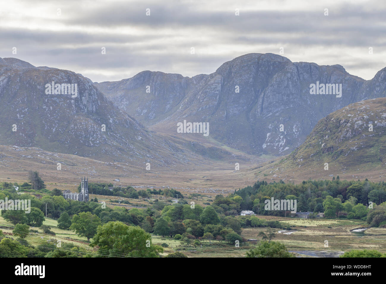 Dunlewy and the Poisoned Glen in Doengal, Ireland. Stock Photo