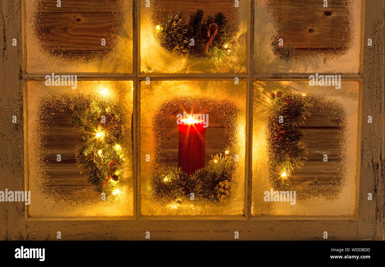 Burning candle, window hires stock photography and images Alamy