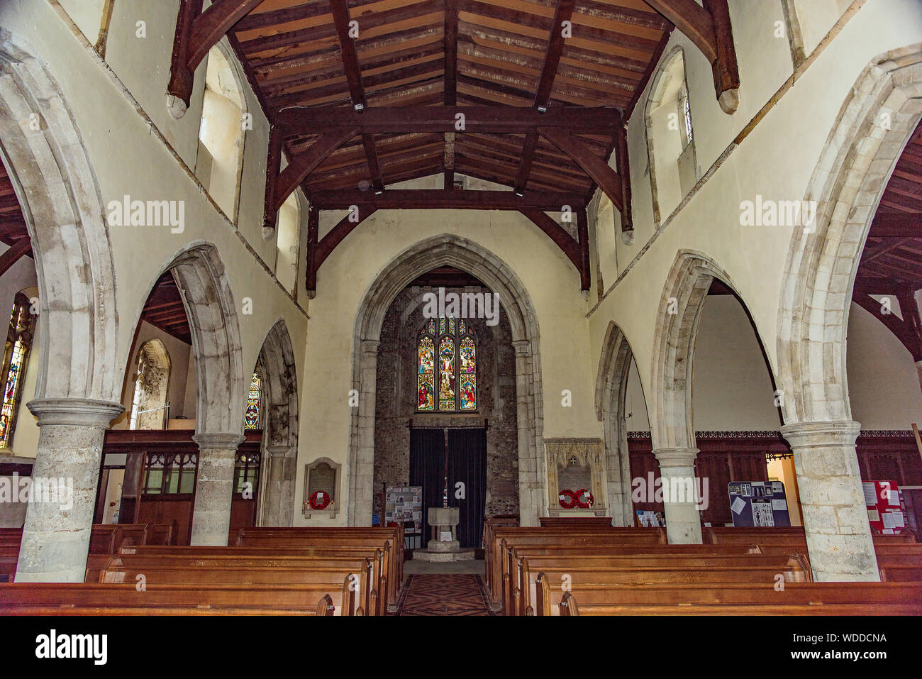 St Mary Magdalene Church - Inside Views, Cobham Village, U.k Stock Photo - Alamy