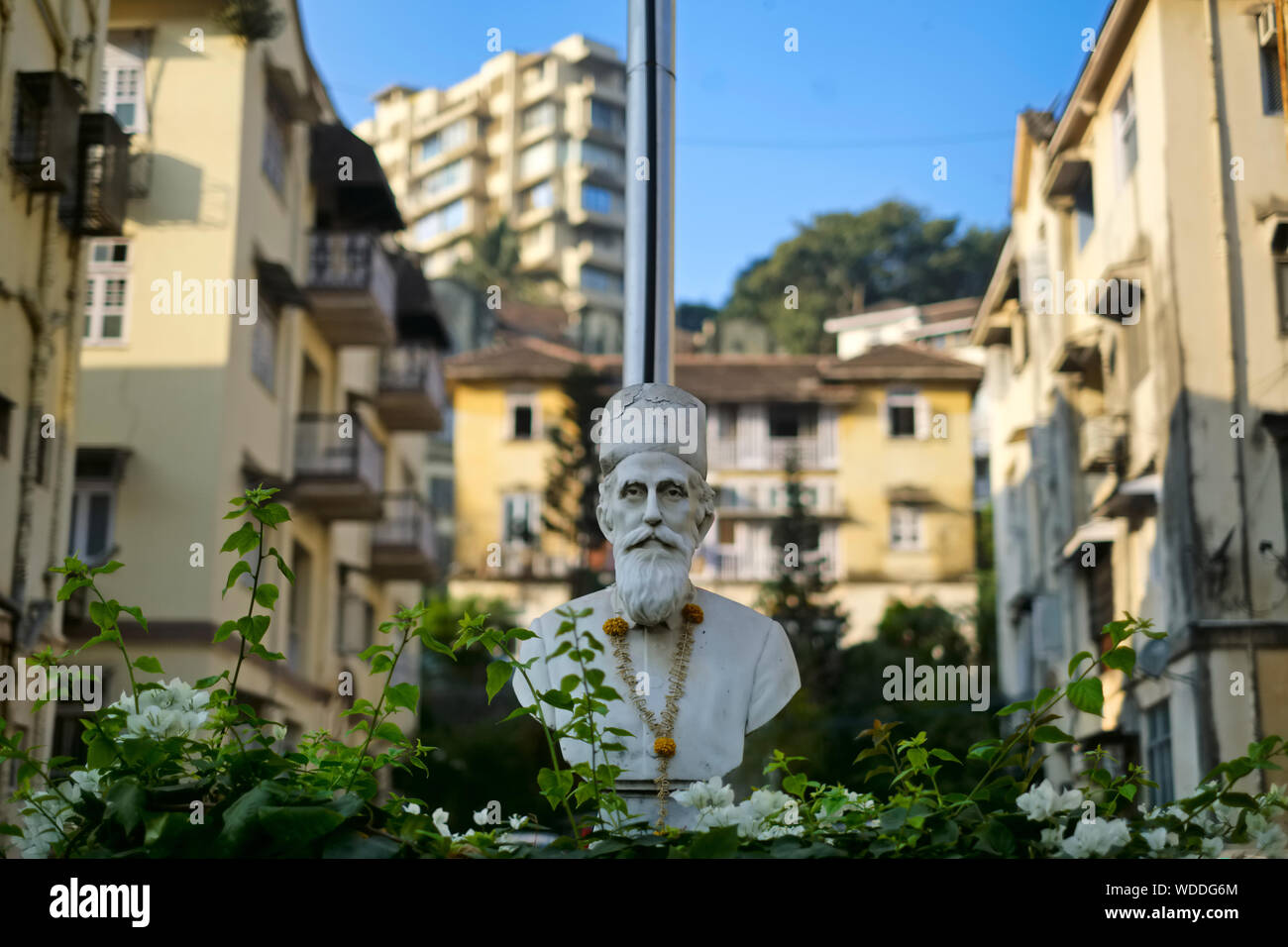 Khareghat Colony Python A bust of Parsi bullion merchant F. D. Alpaiwala in Khareghat Parsi ...