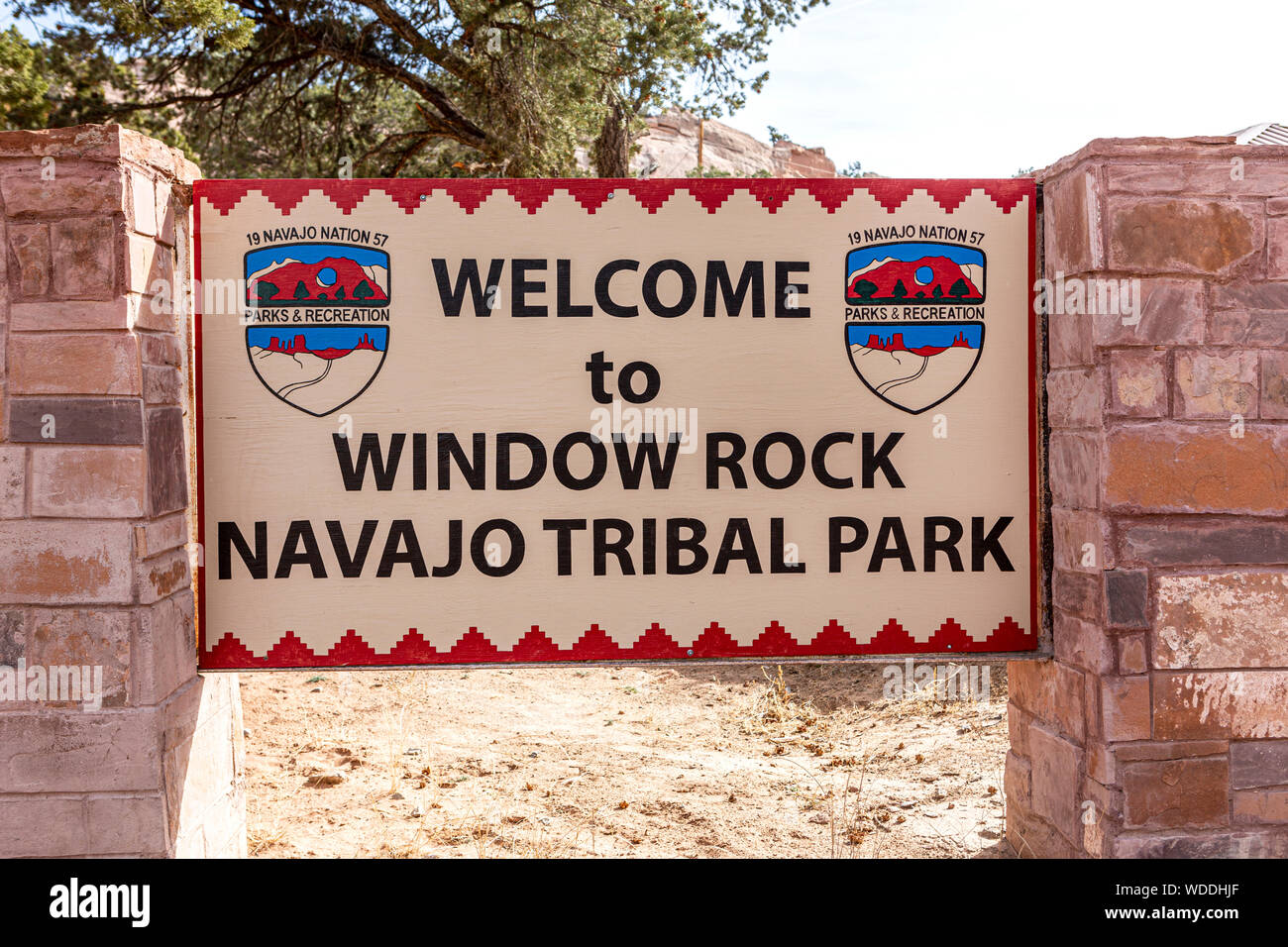 Window Rock sign Stock Photo Alamy