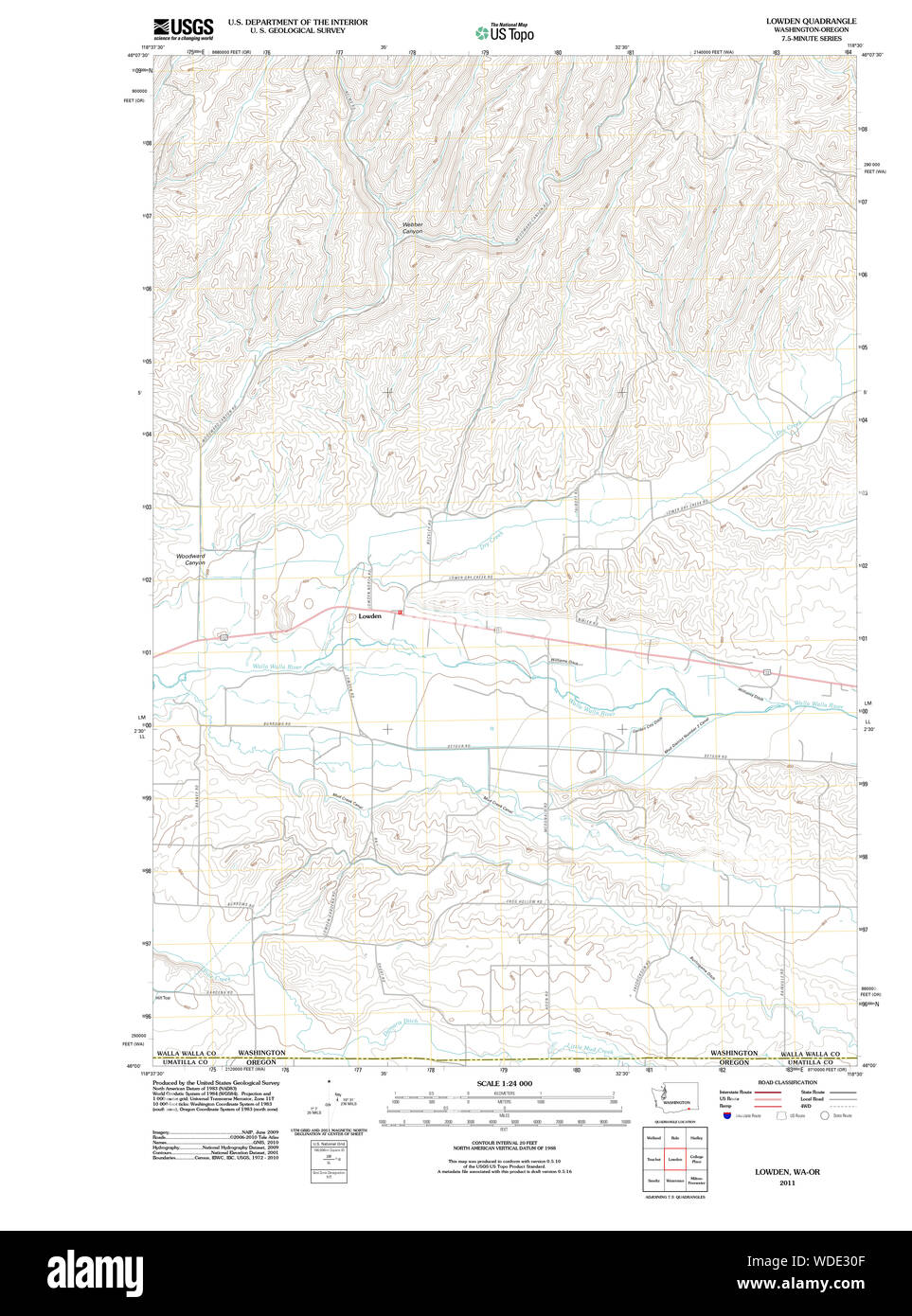 Usgs washington state map hires stock photography and images Alamy