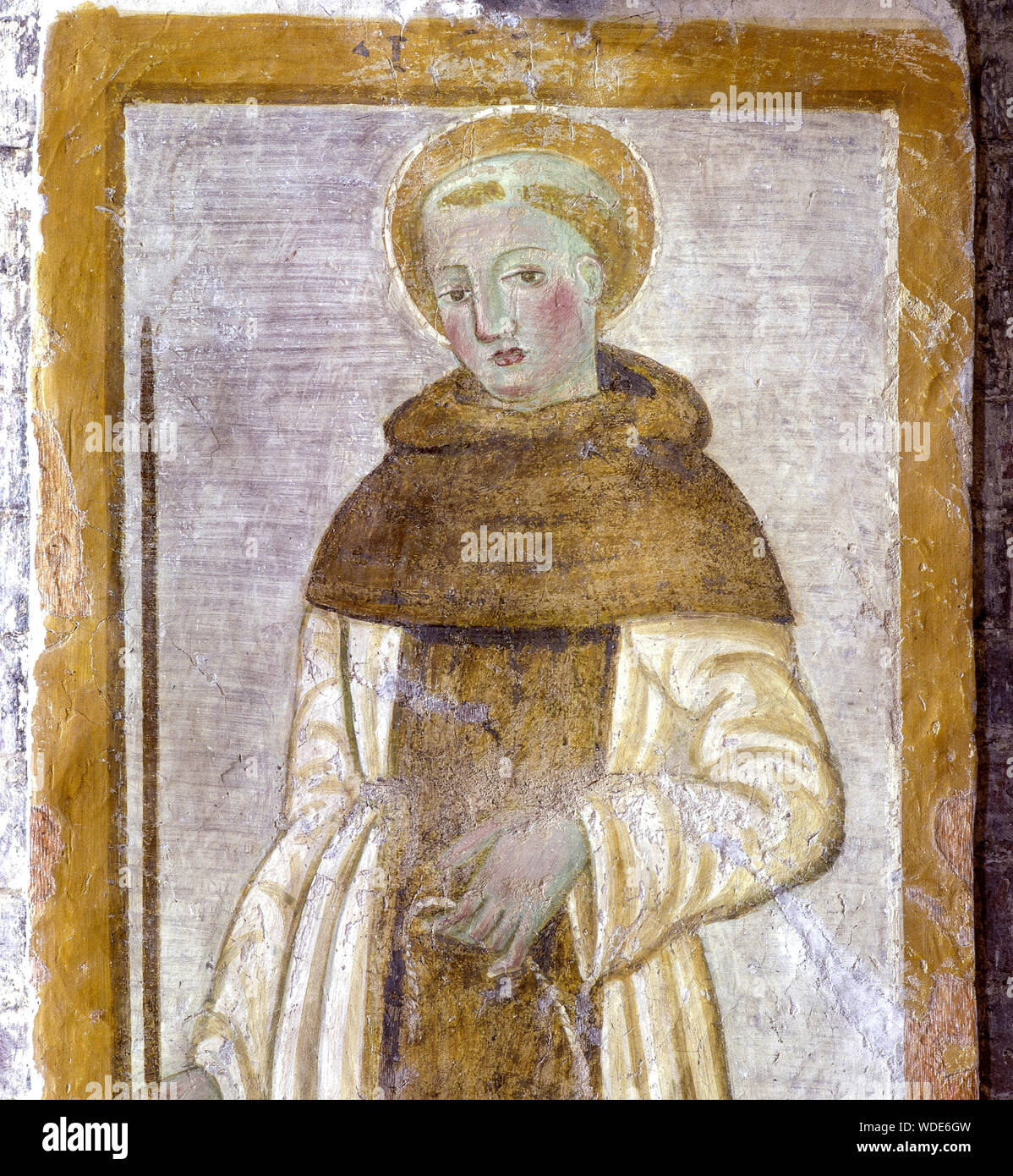 Italy Marche Fiastra Abbey - S.Amico - fresco end 1400 start 1500 Stock Photo