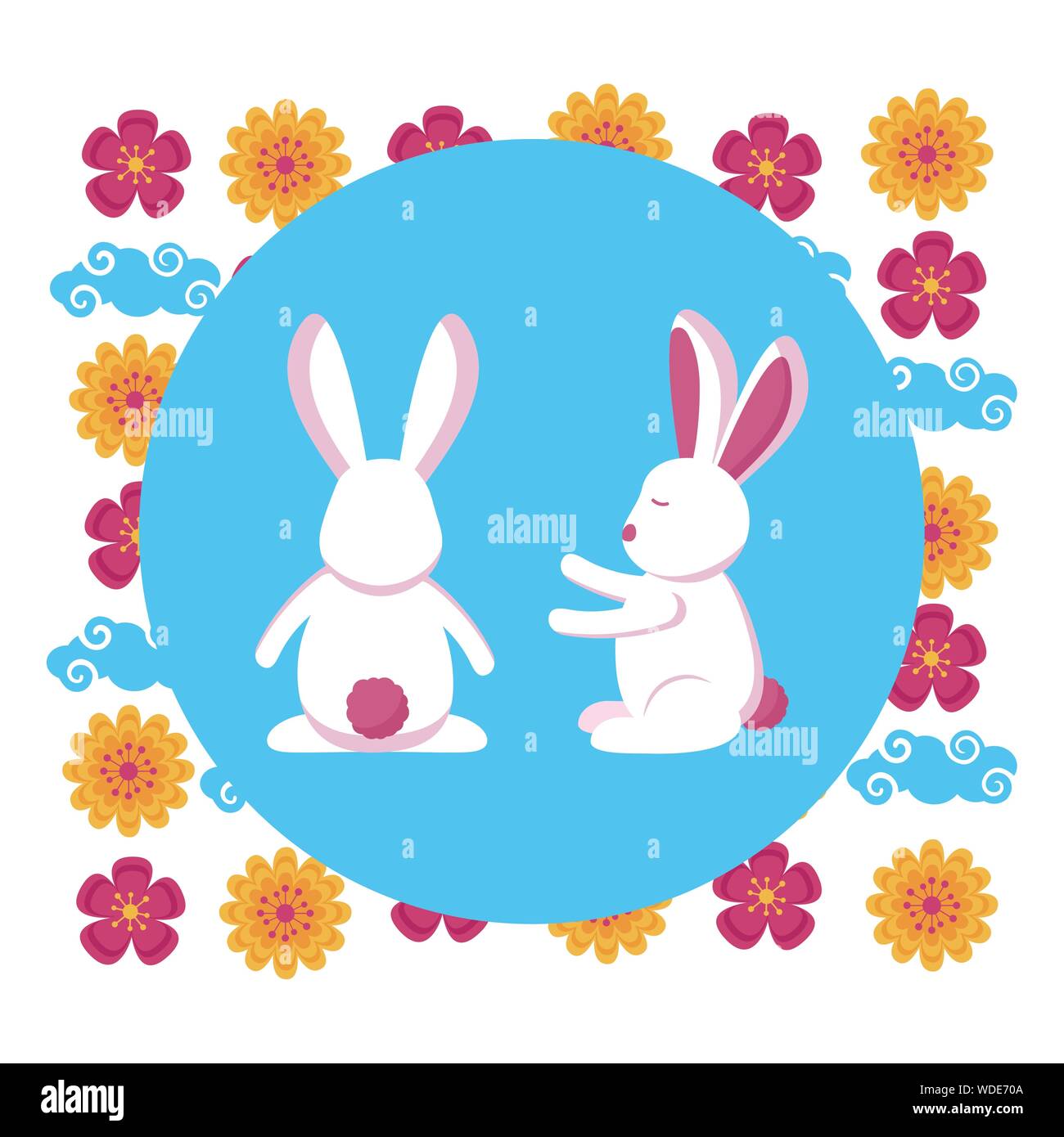 Mid Autumn Rabbit Design Rabbits of mid autumn festival vector design Stock Vector Image & Art ...