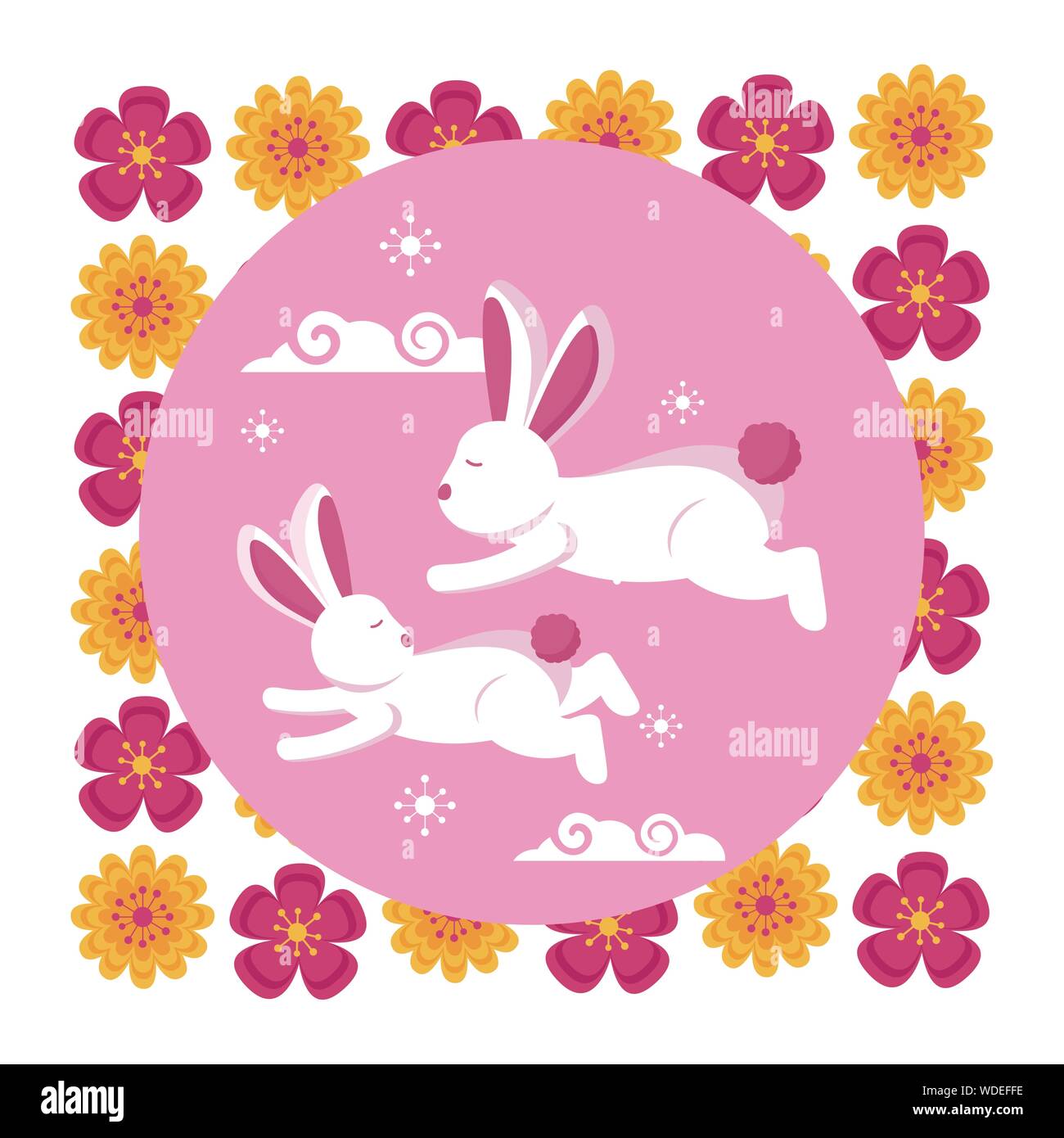 Mid Autumn Rabbit Design Rabbits of mid autumn festival vector design Stock Vector Image & Art ...
