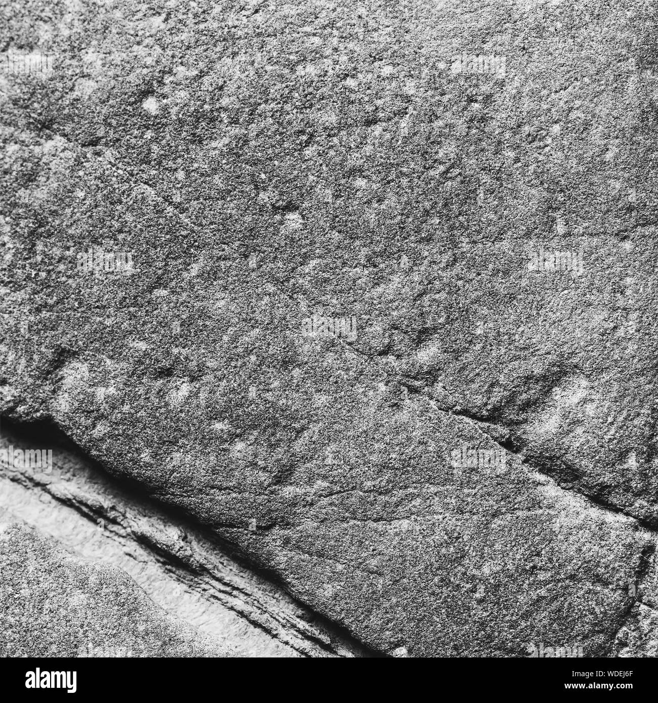 the texture of the stone flagstones Sandstone, black and white photo Stock Photo