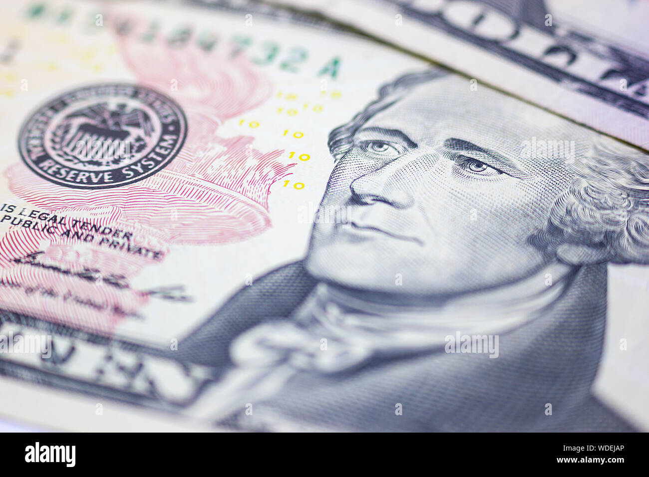 Close-up Of Us Paper Currency Stock Photo