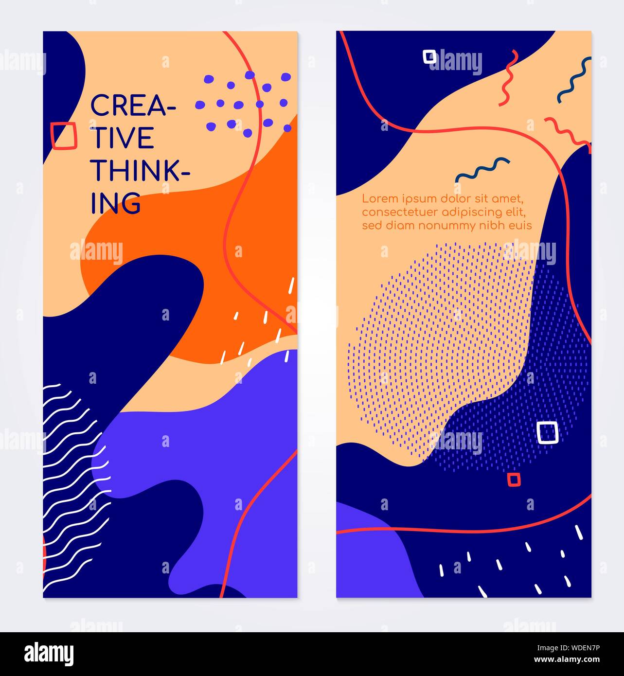 Colorful Templates Set Of Modern Abstract Vertical Banners Stock Vector Image Art Alamy