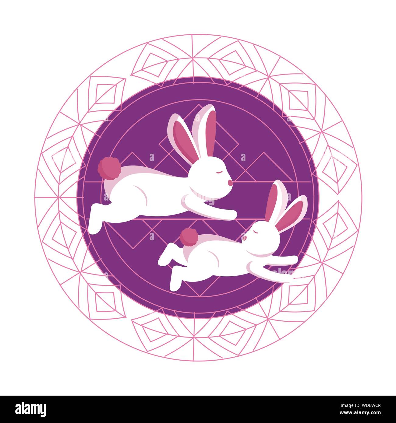 Mid Autumn Rabbit Design Rabbits of mid autumn festival vector design Stock Vector Image & Art ...