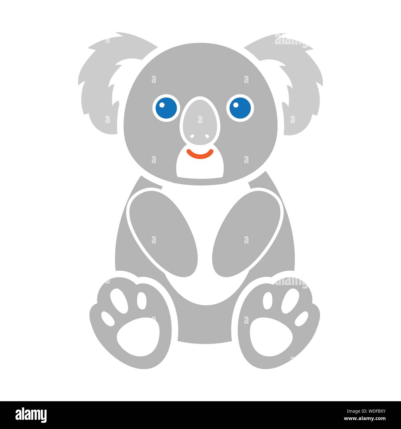Koala Icon in colour style isolated on white background. Animals symbol ...