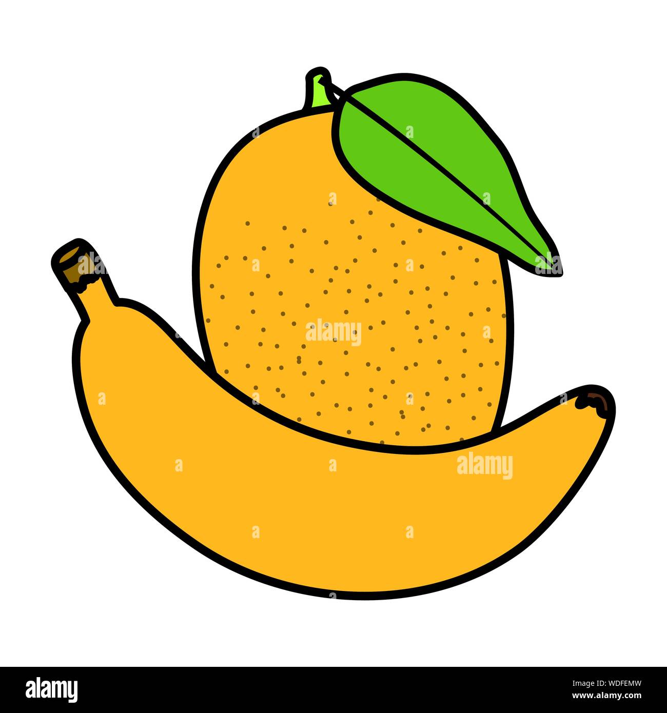 https://c8.alamy.com/comp/WDFEMW/fresh-banana-and-mango-fruits-vector-illustration-design-WDFEMW.jpg