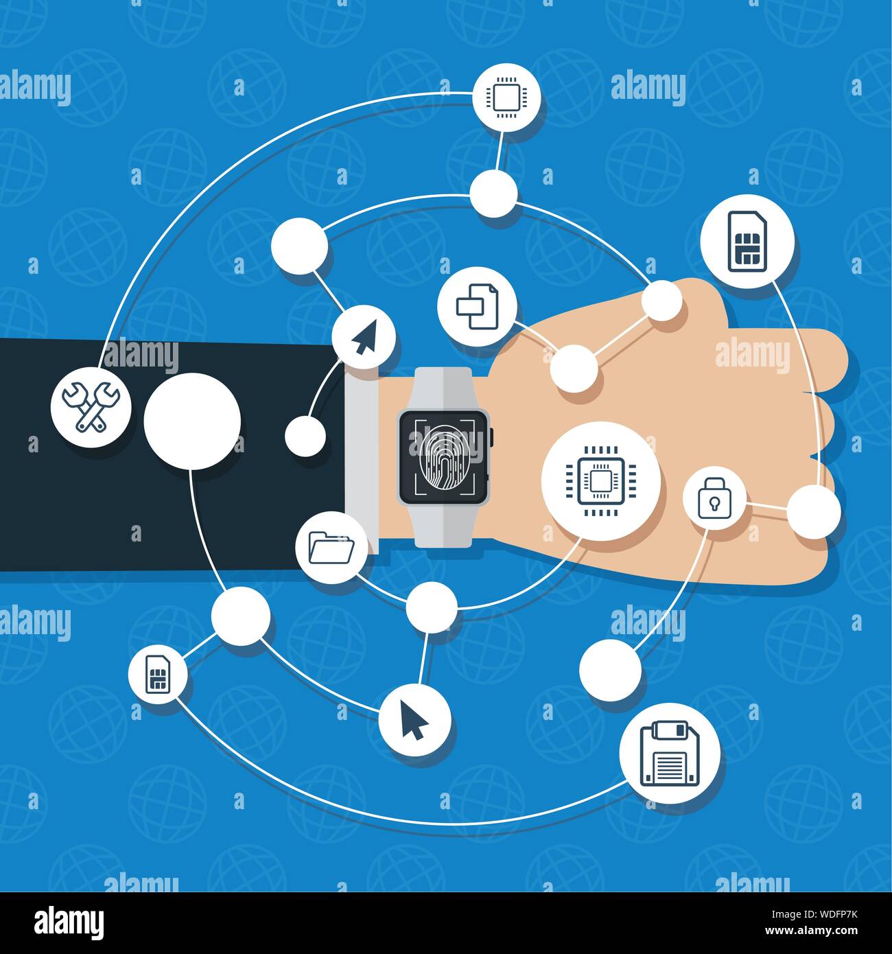 flat design gadgets technology icons Stock Vector Image & Art - Alamy