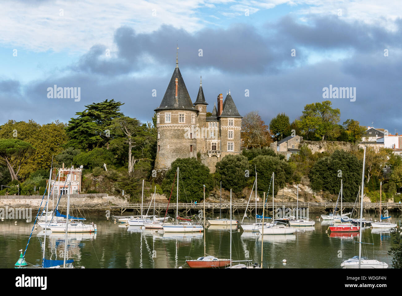 Castle of Pornic in French Brittany Stock Photo
