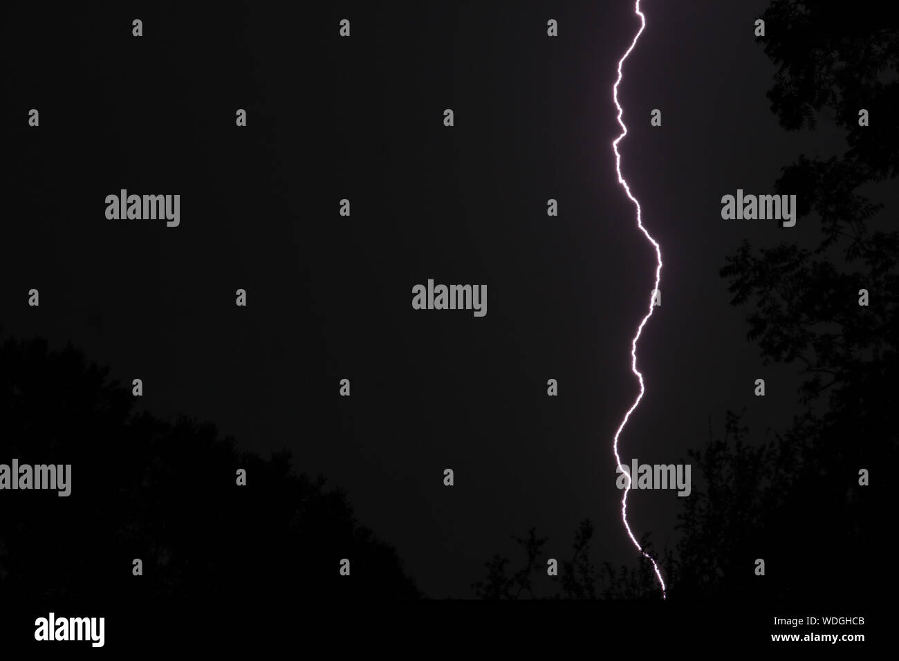 Lightning in the sky Stock Photo