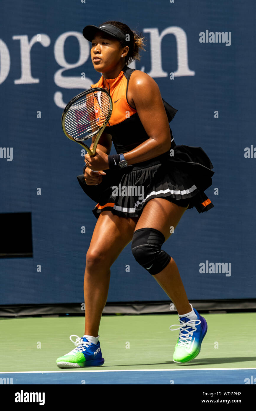 Naomi Osaka (JPN) competing in the first round of the 2019 US Open Tennis  wearing her new NikeCourt x Sacai tennis outfit Stock Photo - Alamy