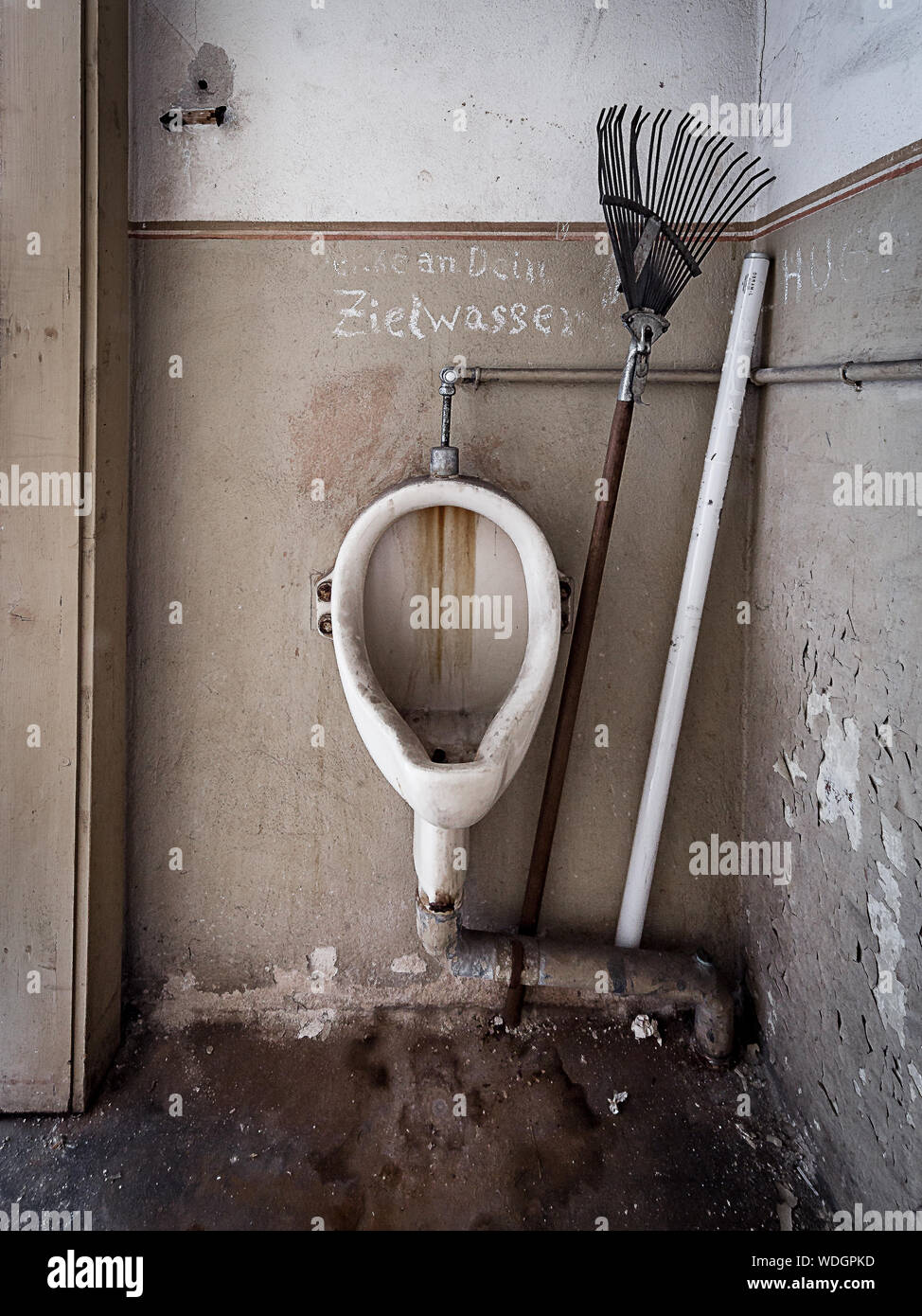 Dirty Urinal In Public Restroom Stock Photo Alamy