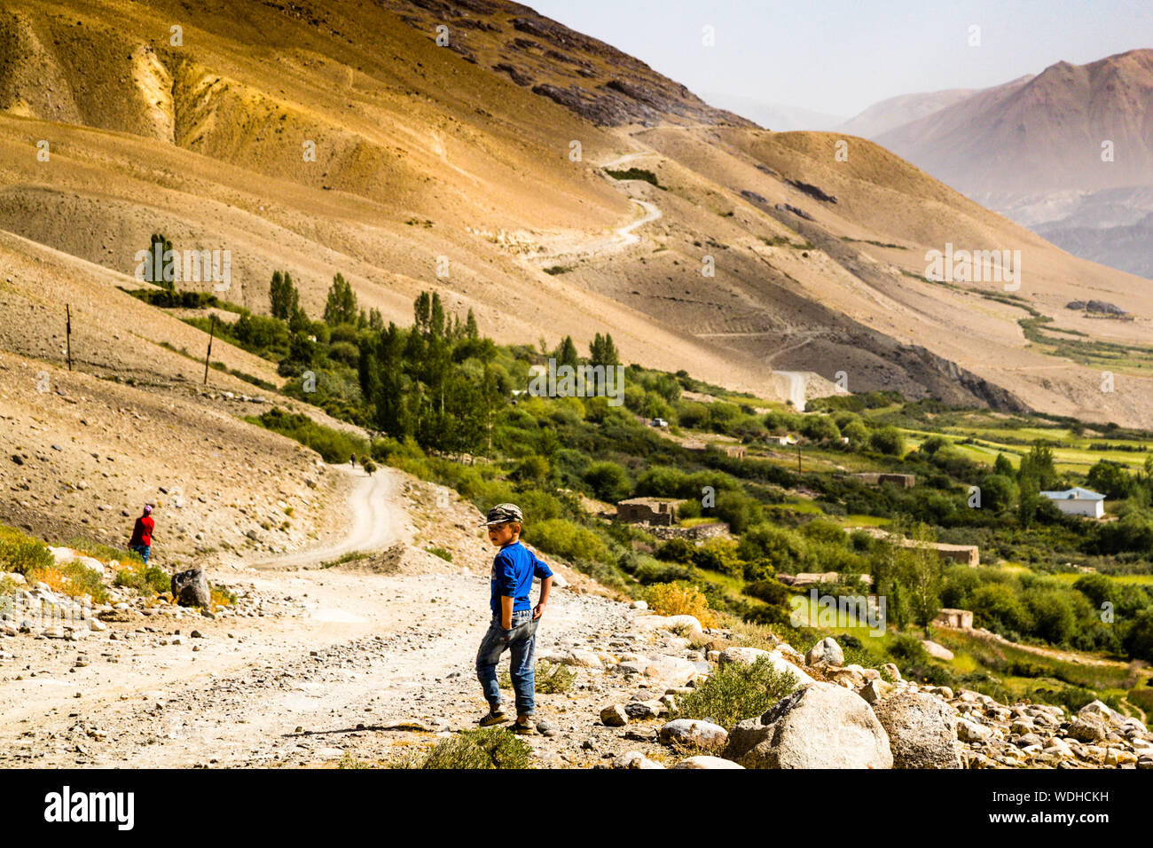 Silk Road in Murghob District, Tajikistan Stock Photo
